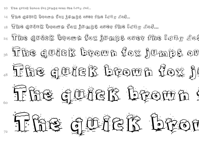 Maple 3 Cartoon font waterfall